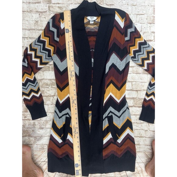 Missoni for Target Womens Cardigan Sweater XS Brown Chevron Open Front Pocket - Picture 4 of 7